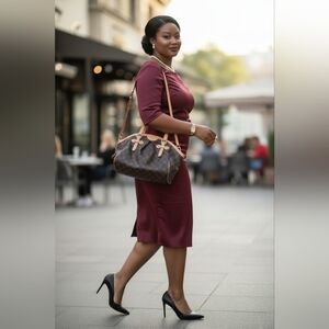 Excellent Preowned Condition Louis Vuitton TROVOLI Brown and Tan Shoulder Bag